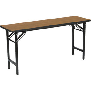 Rectangle Folding Table 29Hx18Wx72"L Medium Oak