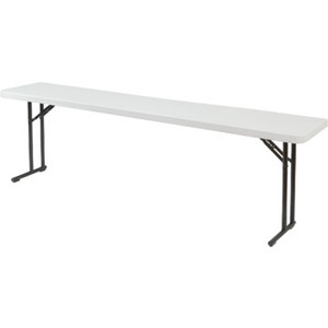 Rectangle Folding Table 30Hx18Wx72"L Gray Speckled