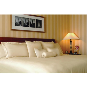 Magnificence Dobby Stripe T310 Fitted Sheet King 78x80x15" White Case Of 12