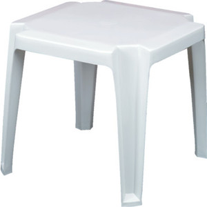 Grosfillex Miami 17" Square Low Table White, Package Of 6