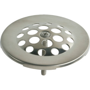 Tub Drain Strainer Domed Hole Pattern 2-7/8" Brushed Nickel