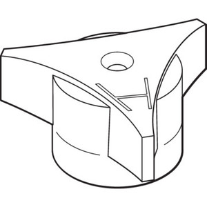 Replacement For Union Brass Cold Shower Handle Chrome Finish 1-1/4" Height