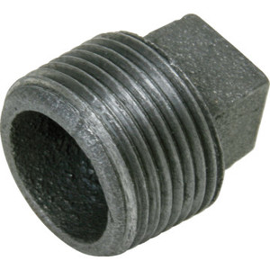 Black Malleable Plug 3/4"