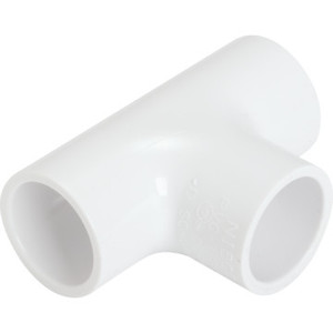 PVC Tee Schedule 40 10/Pkg - 1/2" x 1/2" x 1/2"