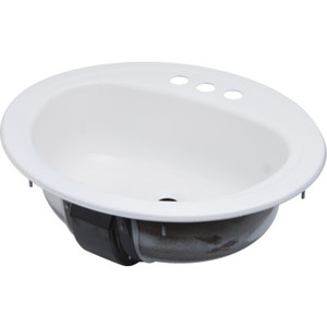 Bootz 17 X 20" Oval Lavatory Sink White Porcelain Steel Package of 6