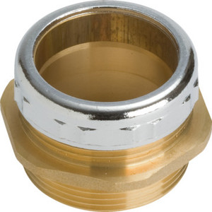 Brass Tubular Rough Brass Trap Adapter 1-1/2" Male