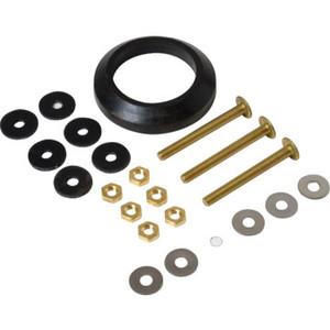 Tank To Bowl Gasket and Hardware Kit 2" Flush Valve Solid Brass Bolts Mansfield