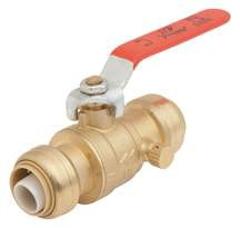 Sharkbite 3/4 " Ball Valve W/Waste Sharkbite x Sharkbite