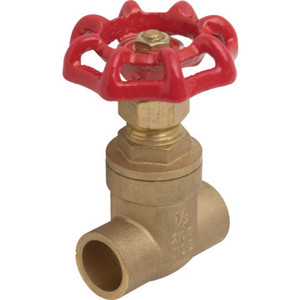 Maintenance Warehouse Brass Gate Valve 1/2 " Sweat x Sweat