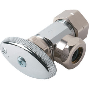 MW Quarter-Turn Angle Stop Valve 1/2" Comp x 7/16" Or 1/2" Slip Joint