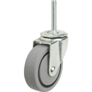 Shepherd 3" Gray Non-Marking Rubber Swivel Caster