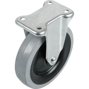 Shepherd 6" Rubber Gray Non-Marking Wheel Rigid Caster
