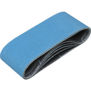Norton 3 x 18" Medium 80-Grit NorZon Heavy-Duty Resin Bond Sanding Belt 5/Pk