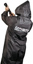 Raincoat 60" Black Pvc/Poly With 2