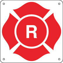 8.5 X 8.5" Aluminum "R" Truss Marking Sign