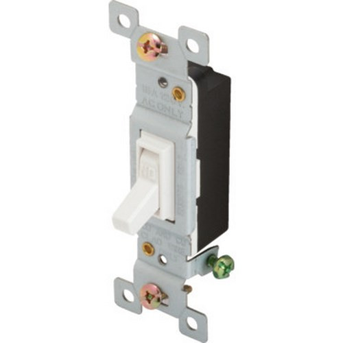 15 Amp White Single Pole Switch "Pkg Of 10" 15 Amp White Single Pole Switch "Pkg Of 10"