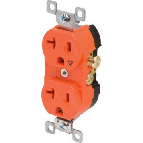 20 Amp Hubbel Crs15Ig Ornge Isolatd Grnd