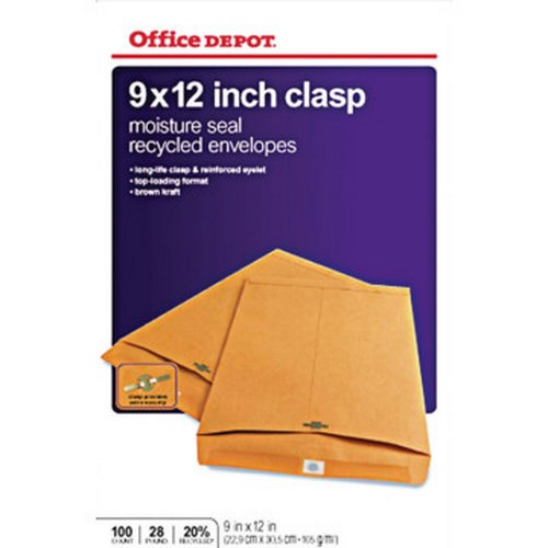 Clasp Envelopes 9"X12" Br "Pkg Of 100" Clasp Envelopes 9"X12" Br "Pkg Of 100"