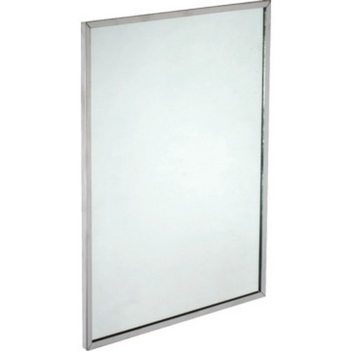 Bobrick 18 X 24" Stainless Steel Framed Mirror