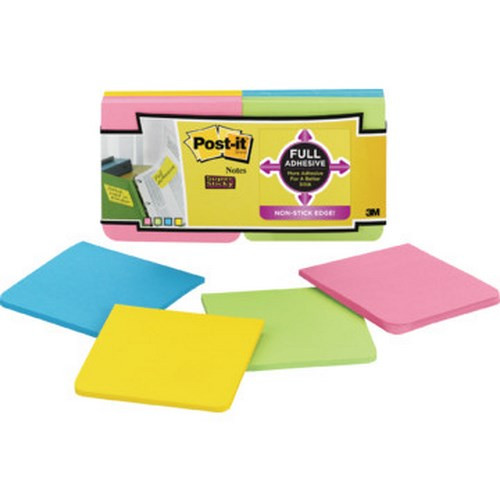 3Wx3"L Post-It Super Sticky Notes Pk/12 3Wx3"L Post-It Super Sticky Notes Pk/12