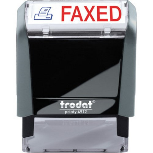65% Recycled Self-Inking Stamp "Faxed" 65% Recycled Self-Inking Stamp "Faxed"