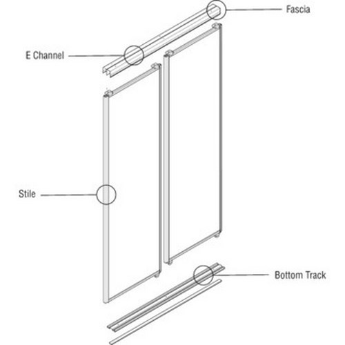 72" White Bottom Track 72" White Bottom Track