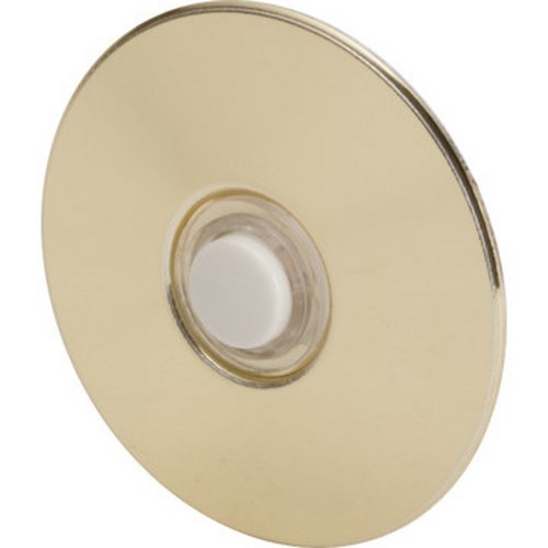 Stucco Push Button Polished Brass Chime