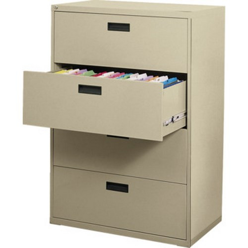 36" Wide 4 Drwr Lateral File Cabnt-Putty