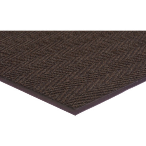 4 x 6' Indoor Floor Mat Dark Brown Apache Chevron Ribbed