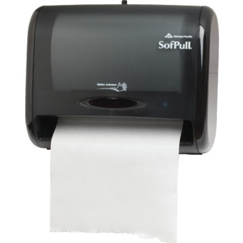 Georgia-Pacific Black Automatic Paper Towel Dispenser in the Paper