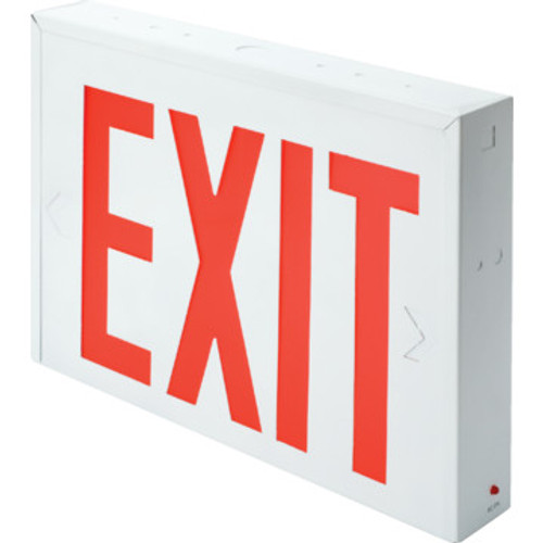 NYC Approved White Steel LED Red Exit Sign With Battery Back NYC Approved White Steel LED Red Exit Sign With Battery Back