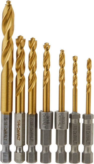 DeWalt 7-Piece Impact Ready Pilot Point Drill Bits DeWalt 7-Piece Impact Ready Pilot Point Drill Bits