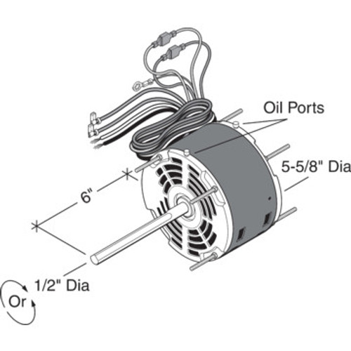 Replacement 5-5/8 1/5 HP Condenser Fan Motor Replacement 5-5/8 1/5 HP Condenser Fan Motor