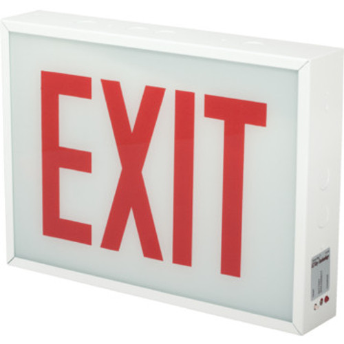 Sure Lites LED Battery Back Up Exit Sign 20-Gauge Steel Chicago Approved Sure Lites LED Battery Back Up Exit Sign 20-Gauge Steel Chicago Approved