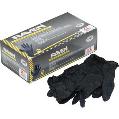 SAS Safety Raven Disposable Nitrile Gloves - Small Package Of 100 SAS Safety Raven Disposable Nitrile Gloves - Small Package Of 100