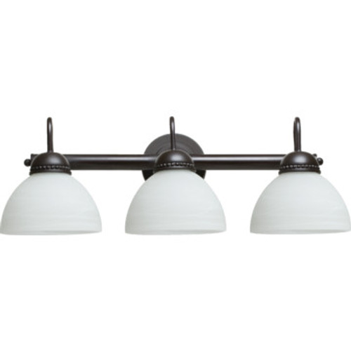 THREE-LIGHT BATH VANITY FIXTURE - BRONZE