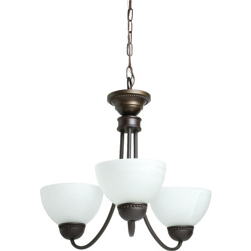 3 Light ChandelierOil-Rubbed Bronze Incandescent Alabaster Glass 3 Light ChandelierOil-Rubbed Bronze Incandescent Alabaster Glass