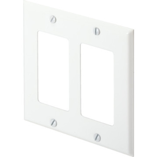 Double Decorator Wall Plate _Painted Steel - White - Package of 10