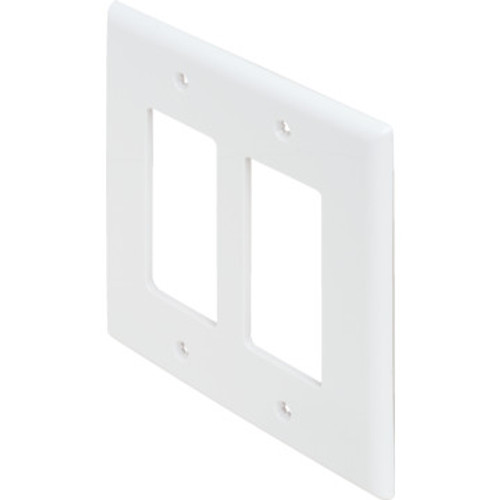 Midsize Double Gang Decorator Wall Plate - White - Package Of 25 Midsize Double Gang Decorator Wall Plate - White - Package Of 25