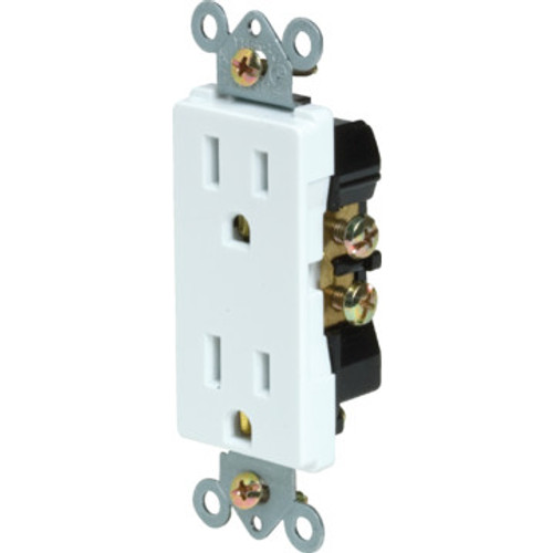 15 Amp Decorator Receptacle - White - Package of 10 15 Amp Decorator Receptacle - White - Package of 10