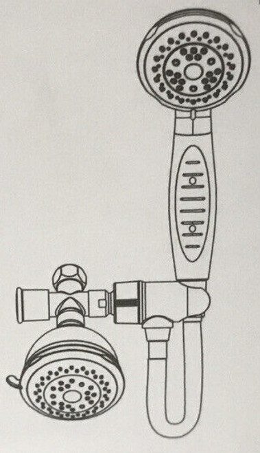 Seasons Chrome Three Spray Combo 3-Function Handheld Showerhead  2.5 GPM Seasons Chrome Three Spray Combo 3-Function Handheld Showerhead  2.5 GPM