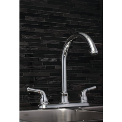 Aspen Kitchen Faucet Chrome Two Handle High-Rise Spout