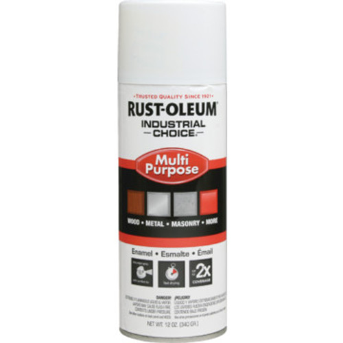 12 Ounce Rust-Oleum Industrial Choice Enamel Gloss Spray Paint - White