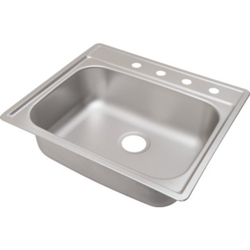 Aspen 22 X 25" Single Bowl Kitchen Sink Stainless Steel 4 Hole 8" Depth Aspen 22 X 25" Single Bowl Kitchen Sink Stainless Steel 4 Hole 8" Depth