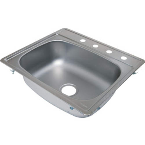 Aspen 22 X 25" Single Bowl Kitchen Sink Stainless Steel 4 Hole 7" Depth Aspen 22 X 25" Single Bowl Kitchen Sink Stainless Steel 4 Hole 7" Depth