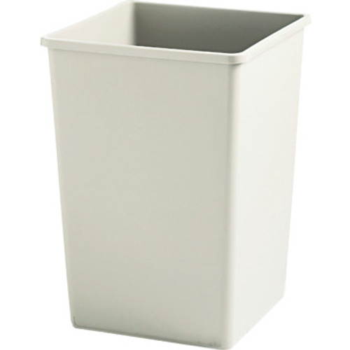 Rubbermaid Commercial Trash Can,Square,23 gal.,Beige FG356988BEIG