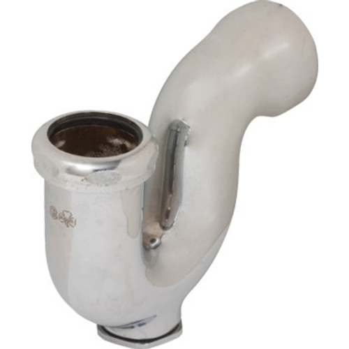 Brass Tubular J-Bend NY Regulation R-Trap 1-1/2" x 1-1/2" Chrome Cast Brass IPS