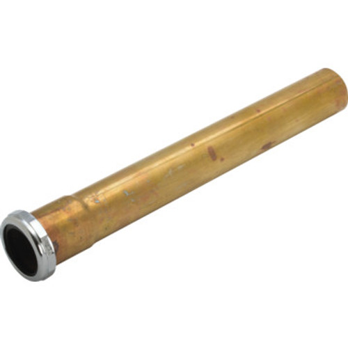 Brass Tubular Extension 1-1/2" x 12" Slip Joint 20-Gauge Rough Brass