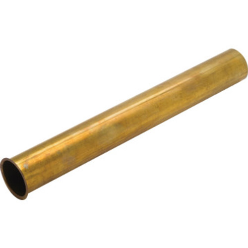 Brass Tubular Tailpiece Flanged 1-1/2" x 12" 22-Gauge Rough Brass