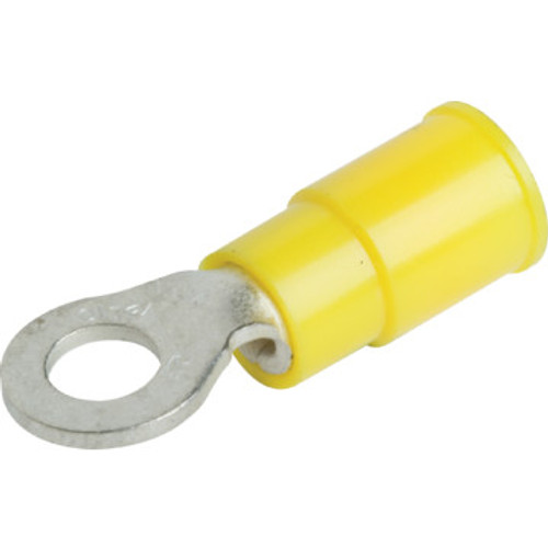 12-10 Gauge Yellow Ring Terminal - 8-10 Stud Size - Package Of 50 12-10 Gauge Yellow Ring Terminal - 8-10 Stud Size - Package Of 50
